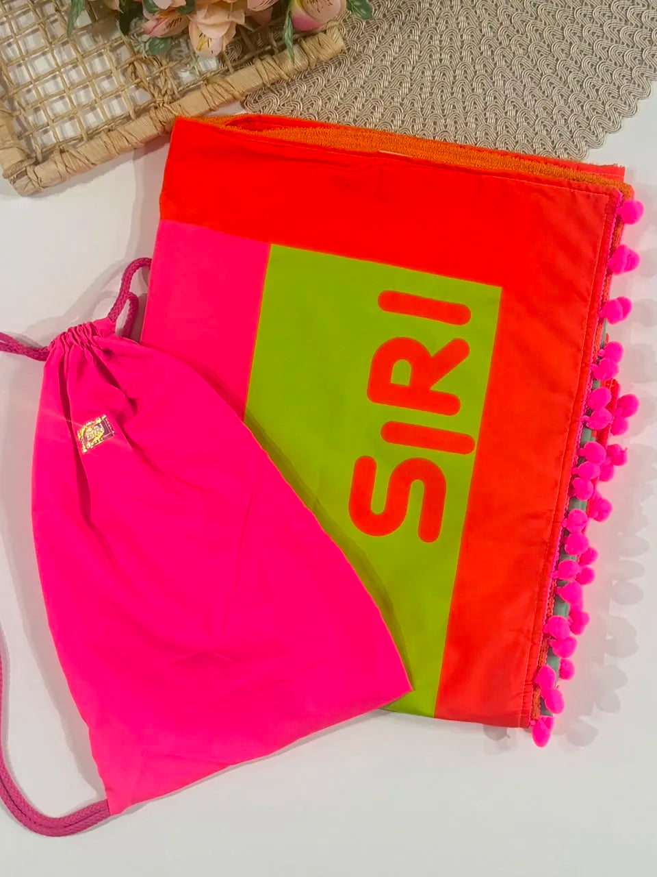 Toalha Infantil Siri Kids com Bolsa Colorida Picolé