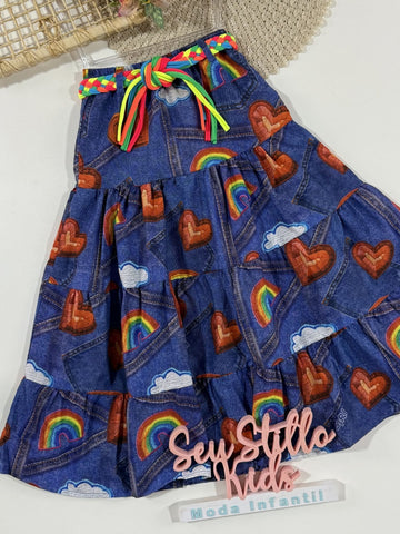 Saia Infantil Siri Kids Diana Siri Love 40050
