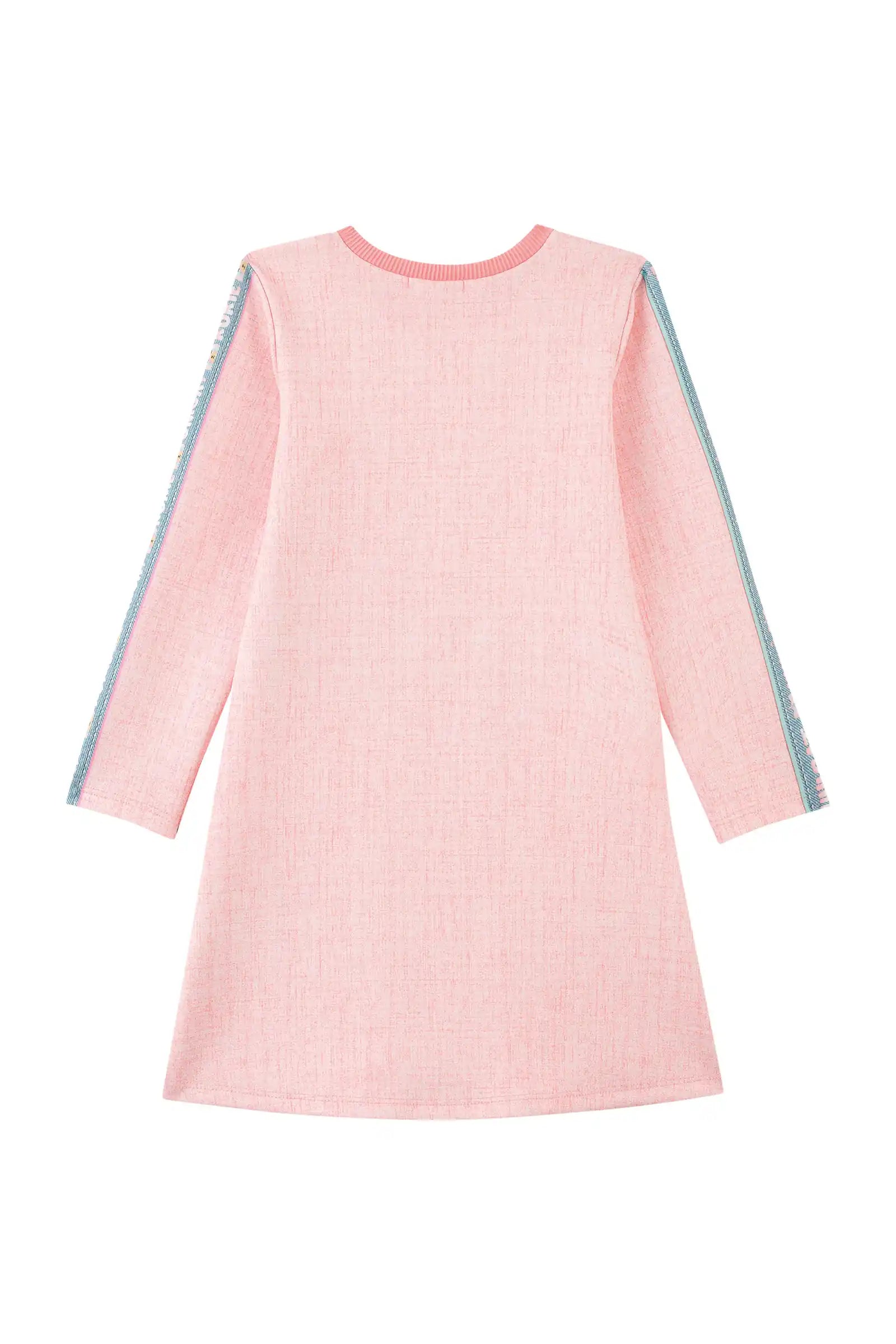 Vestido Infantil Kukiê Inverno Rosa Gatinha Fadinha
