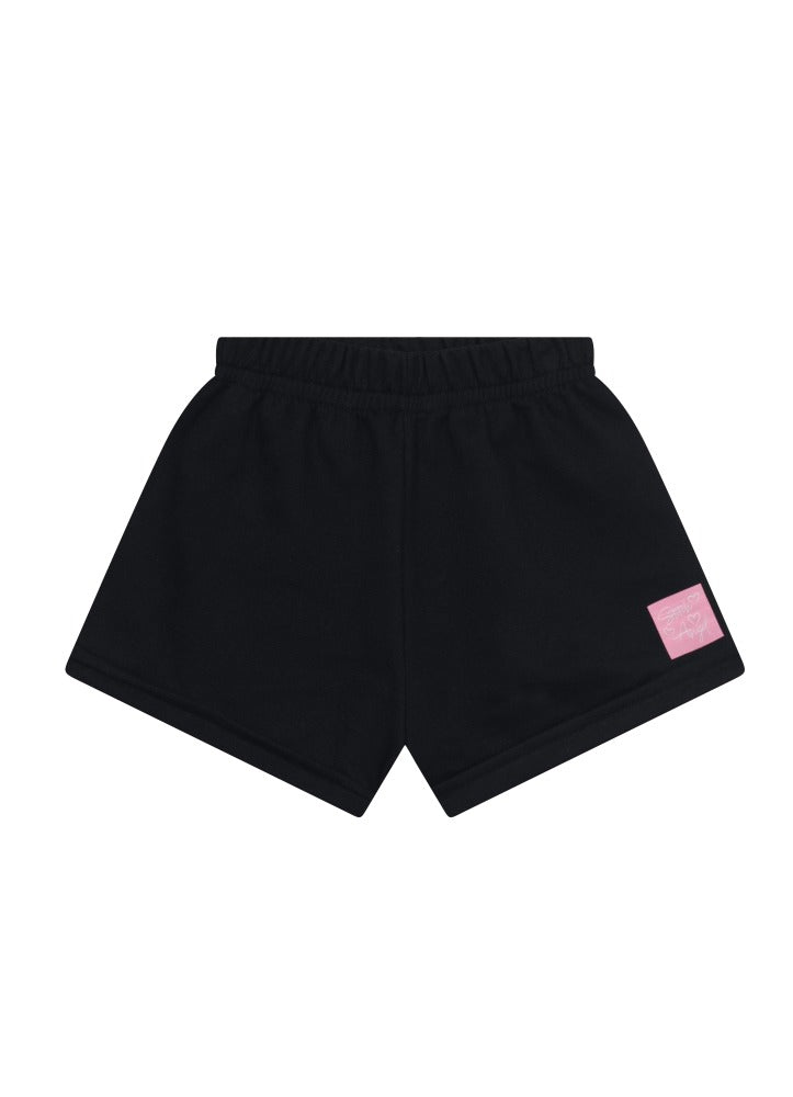 Conjunto Infantil Menina Brandili com Shorts Preto e Blusa Branca Stitch Love Ice Disney