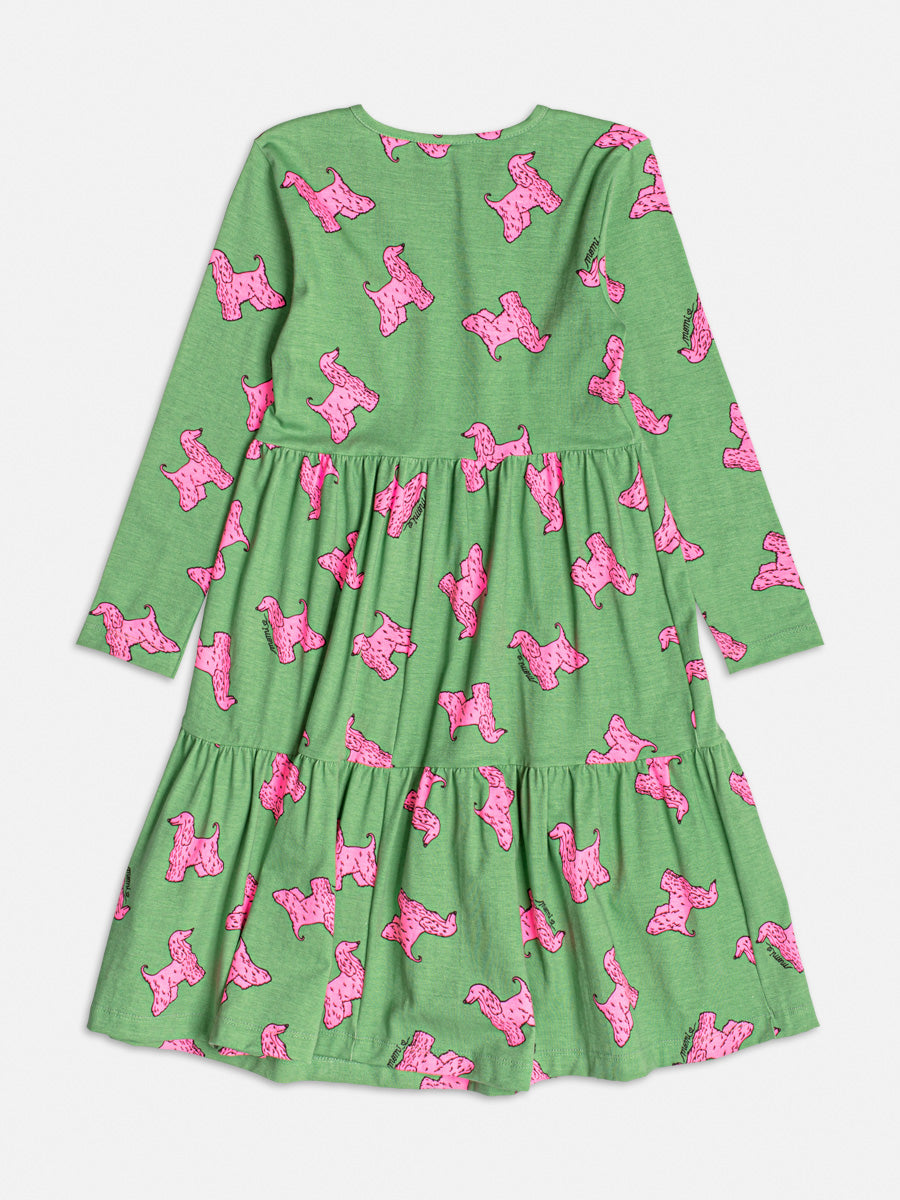 Vestido Infantil Momi Inverno Verde Cachorrinha
