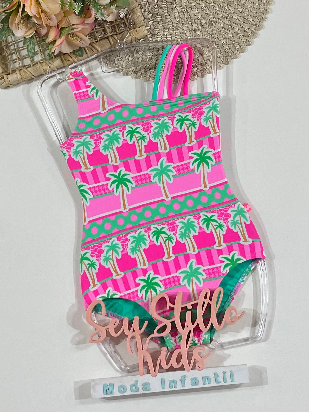 Maiô Infantil Siri Kids Rosa Elena Tropicandy 43040