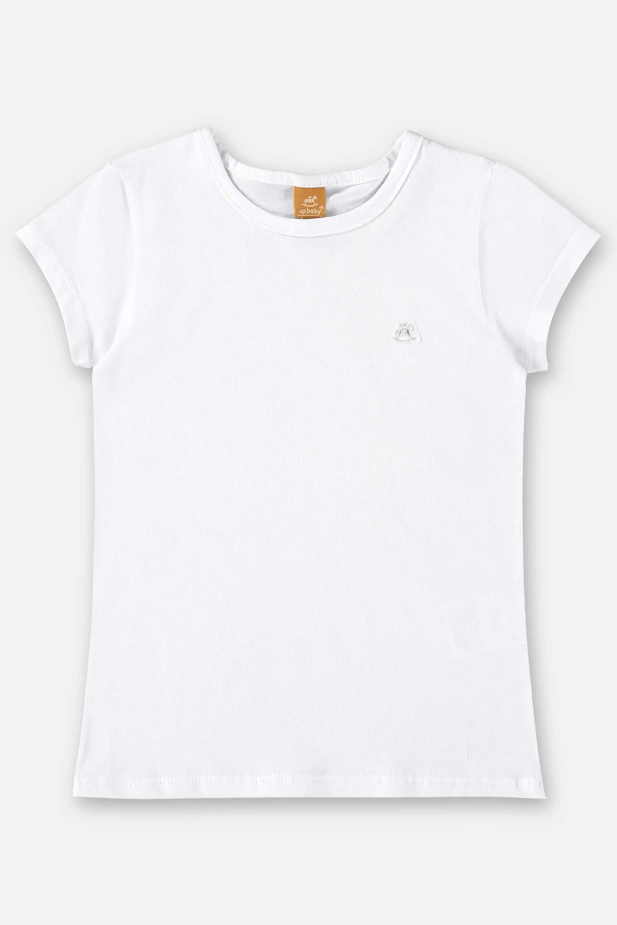 Blusa Infantil Up Baby Verão Manga Curta Branca