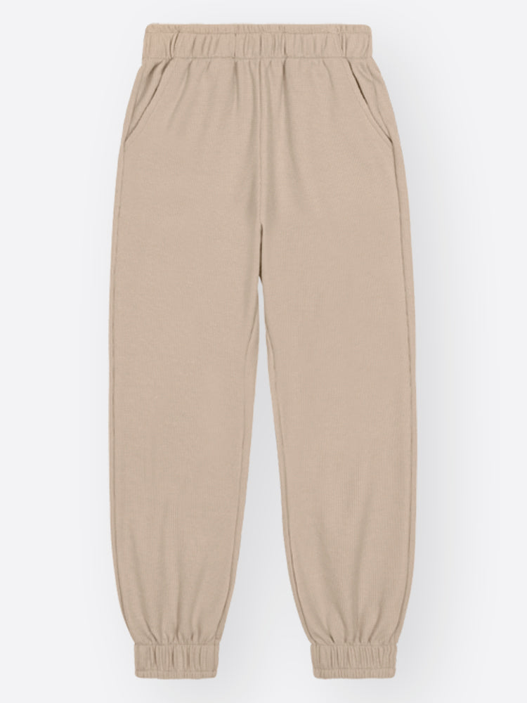 Conjunto Infantil Cinti Inverno com Calça e Casaco Bege Lacinho