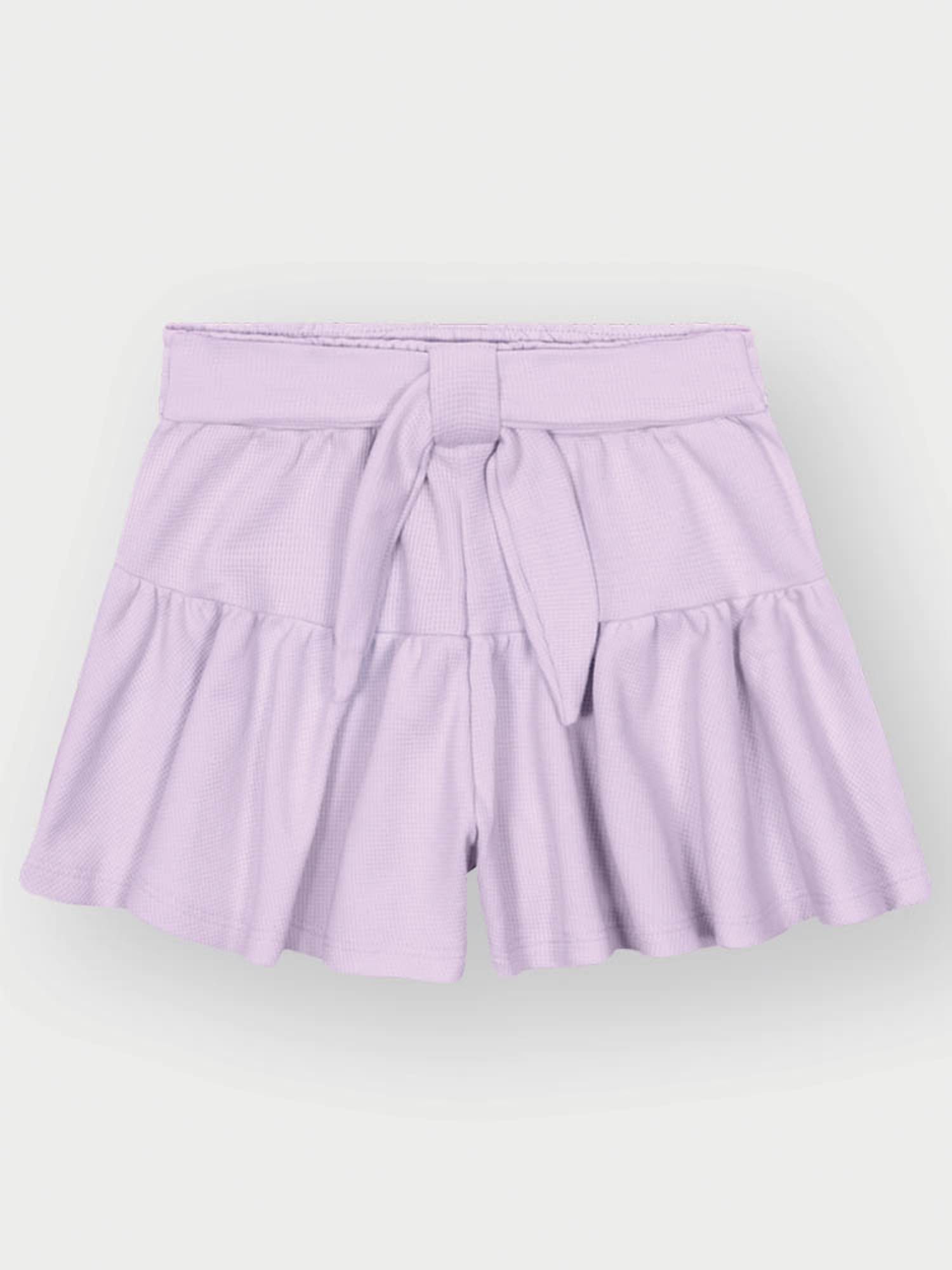 Conjunto Infantil Cinti Verão com Shorts e Cropped Lilás
