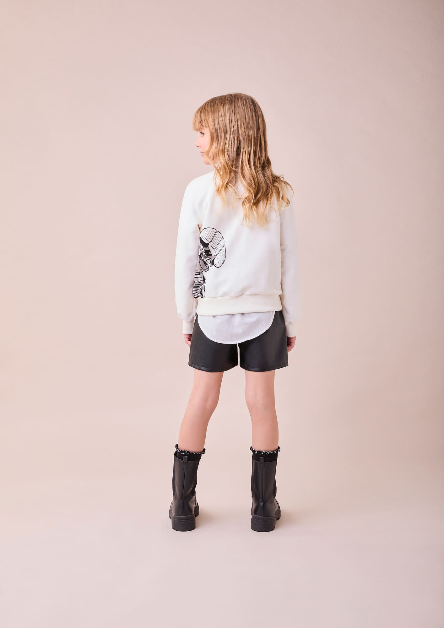 Casaco Infantil Animê Inverno Sem Flanela Branco Mickey Disney