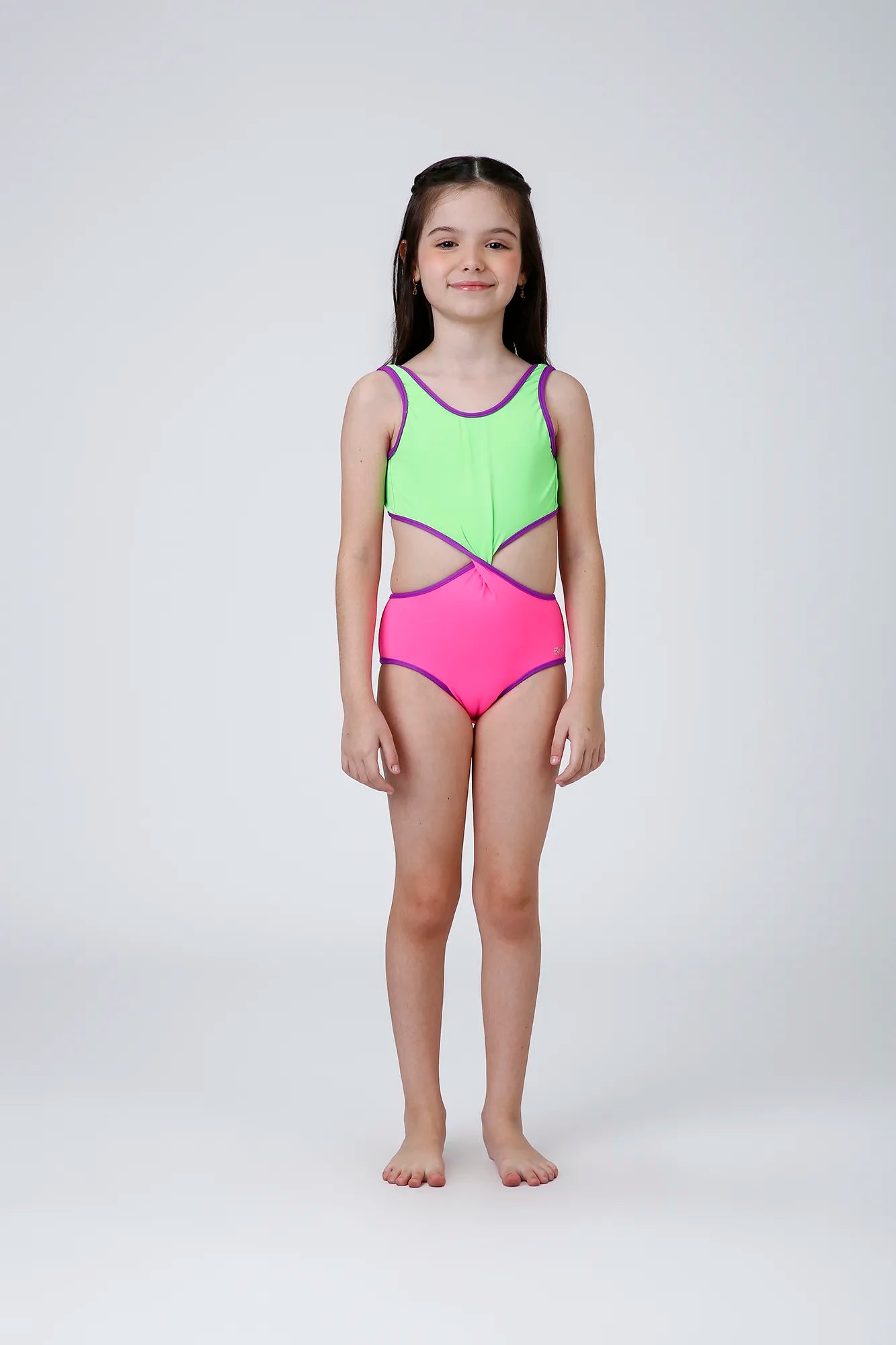 Maiô Infantil Siri Kids Dupla Face Colorido Carol Verde 43262