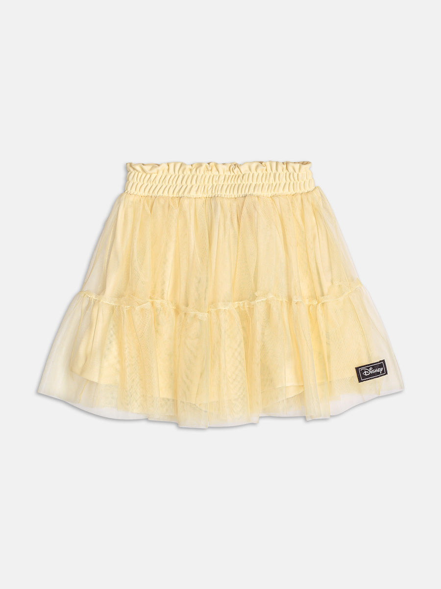 Conjunto Infantil Momi Verão com Saia e Blusa Amarela Bela