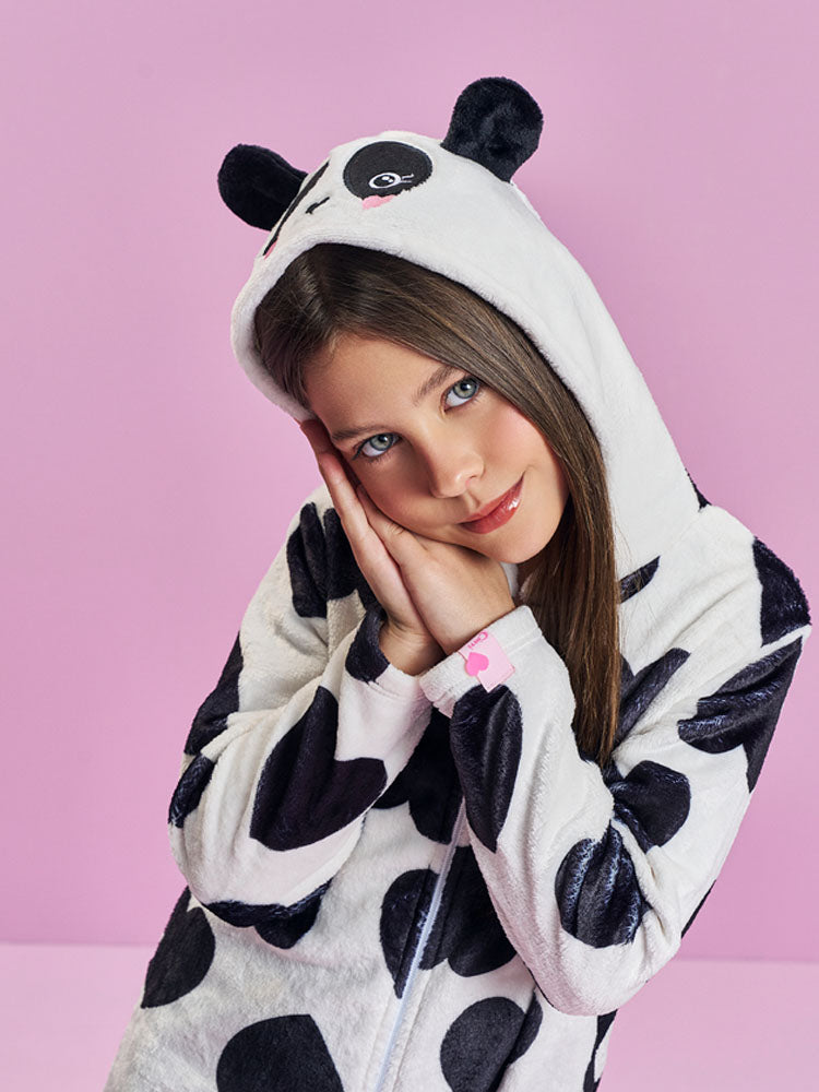 Cacacão Infantil Cinti Inverno Branco Corações Pretos