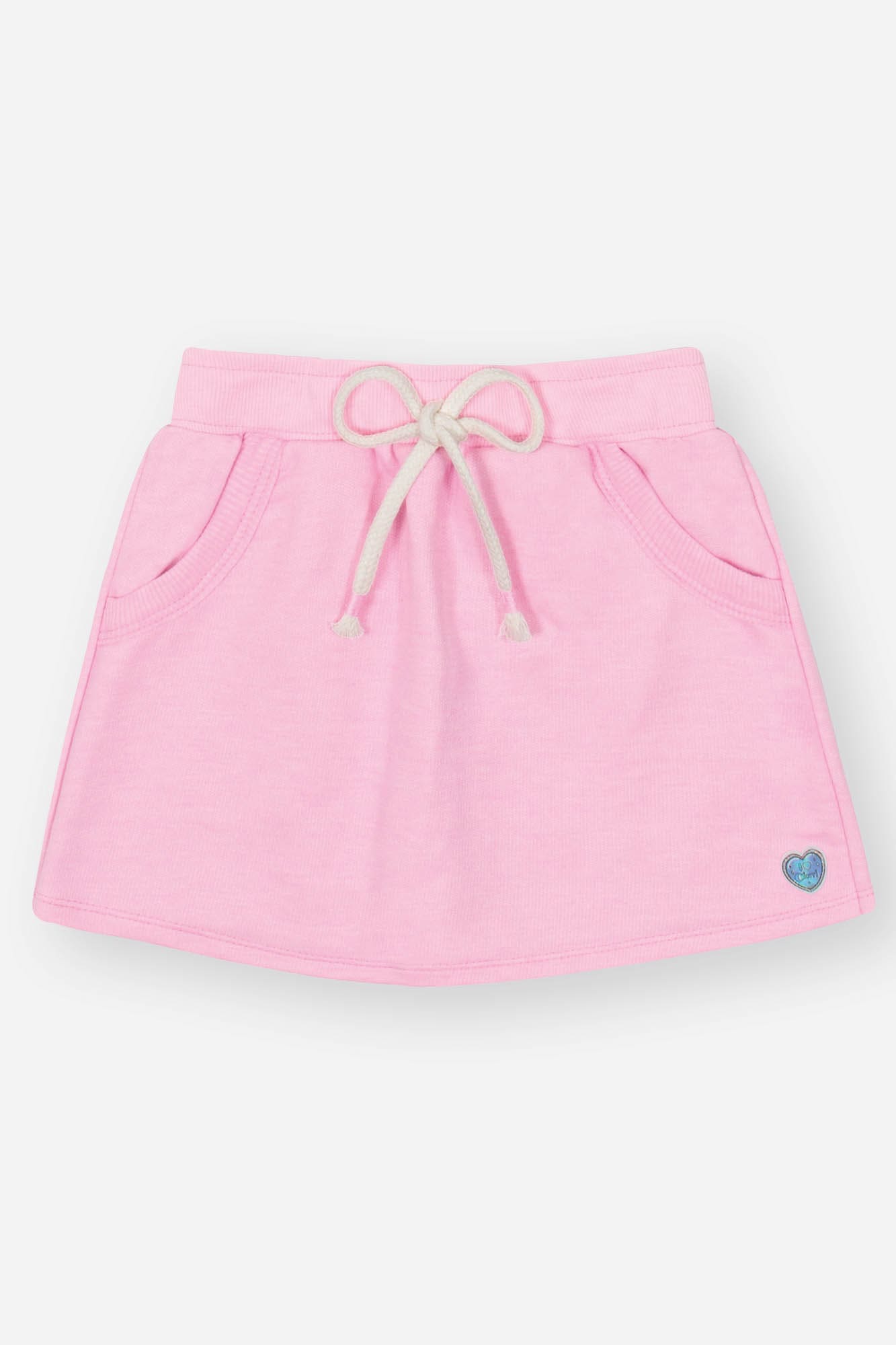 Conjunto Infantil Cinti Shorts Saia e Cropped Azul Coelhinha