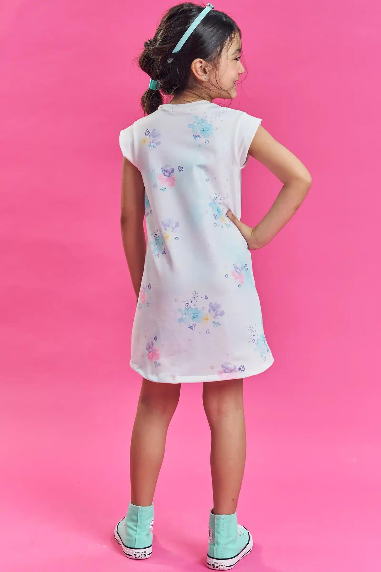 Vestido Infantil Kukiê Verão Branco Princesa Jasmine