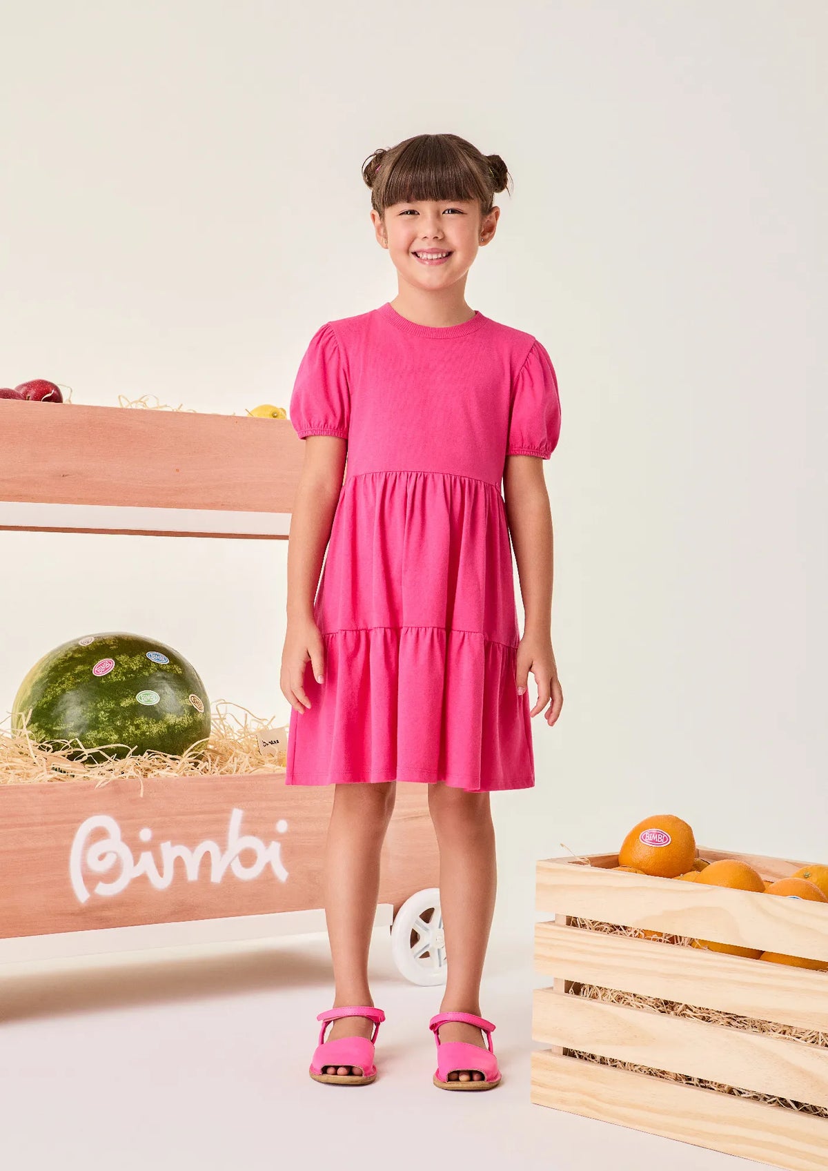 Vestido Infantil Bimbi Rosa