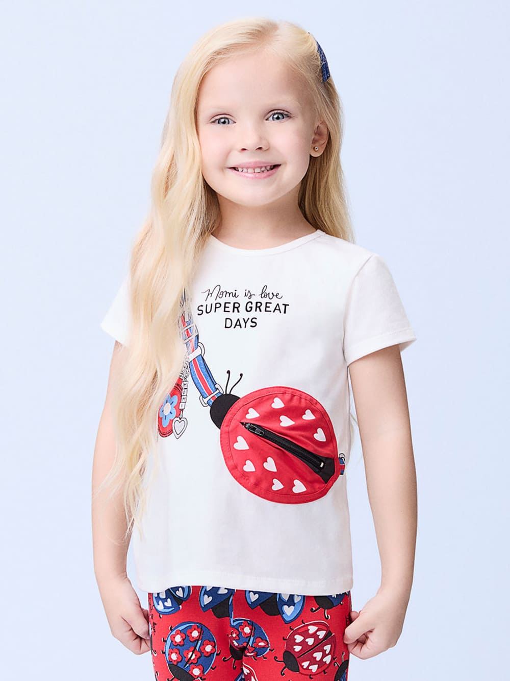 Conjunto Infantil Momi Verão Legging e Blusa Joaninha