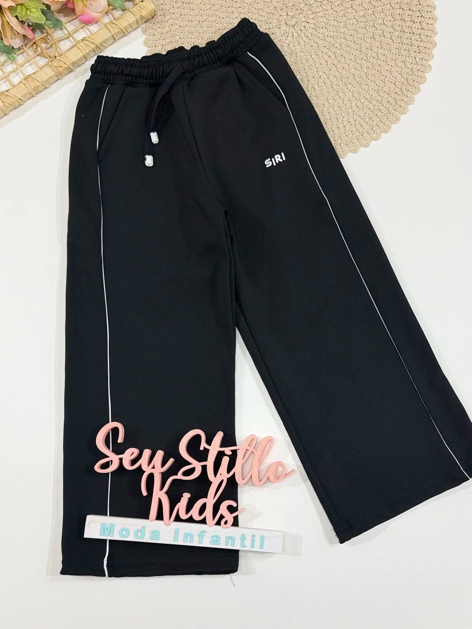 Calça Infantil Siri Kids Sport Térmica Carol Silk Preta 42611