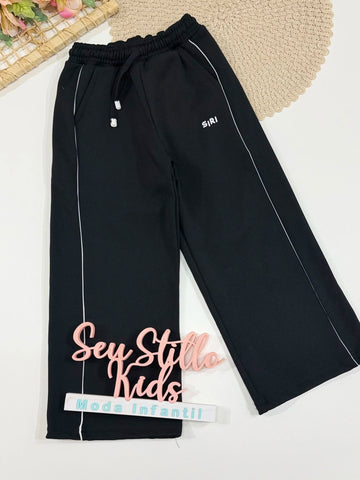 Calça Infantil Siri Kids Sport Térmica Carol Silk Preta 42611