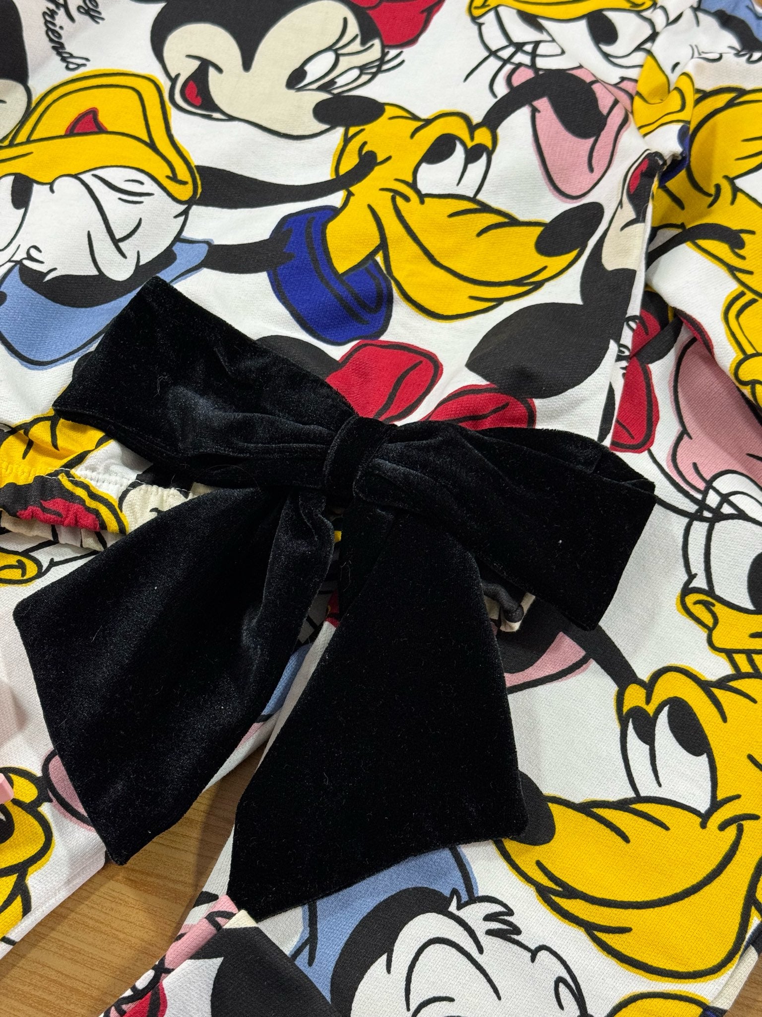 Conjunto Infantil Animê Inverno Calça e Moletom Sem Flanela Mickey And Friends