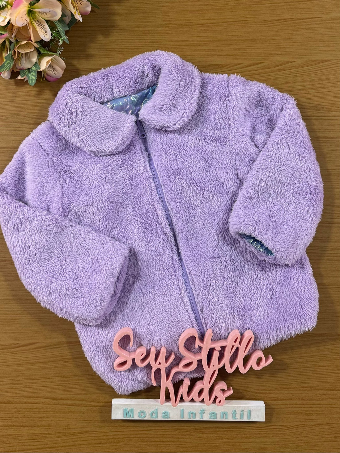 Jaqueta Infantil Kukie Inverno Dupla Face Cintilante