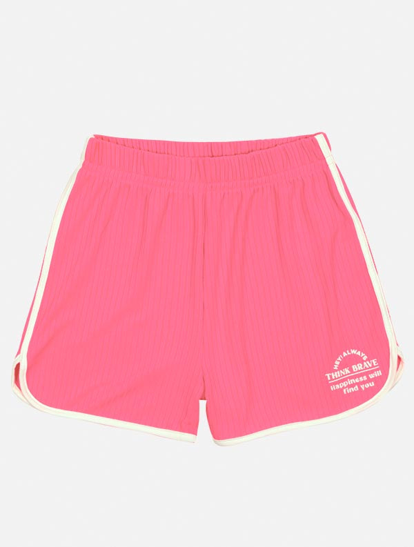 Conjunto Infantil Catavento Verão Shorts e Blusa Rosa Neon