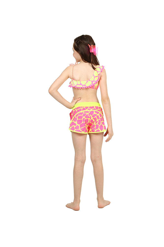 Shorts Infantil Siri Kids Nylon Clarissa Estampa Girafa 39252