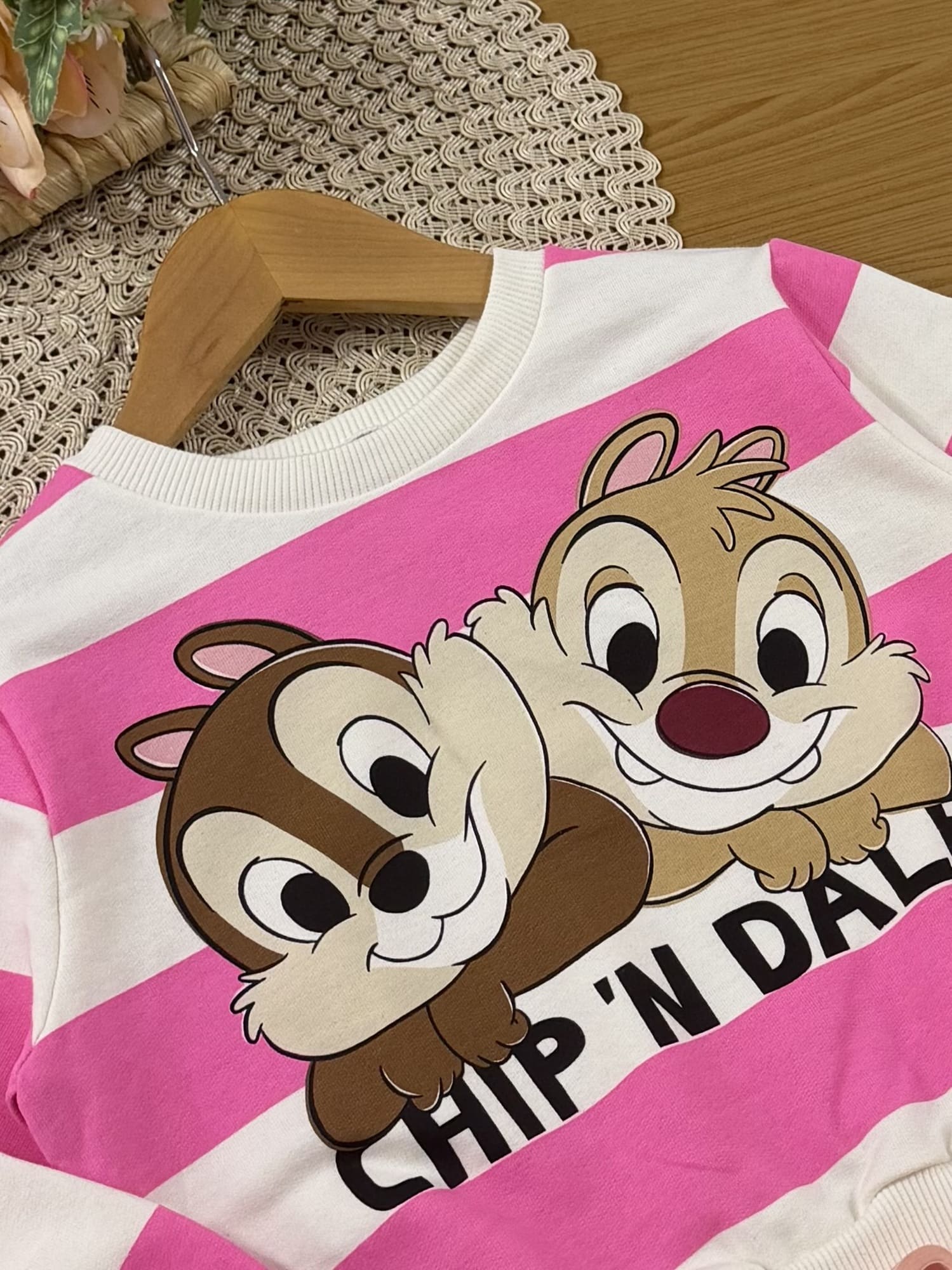Casaco Infantil Momi Inverno Listrado Tico e Teco Disney