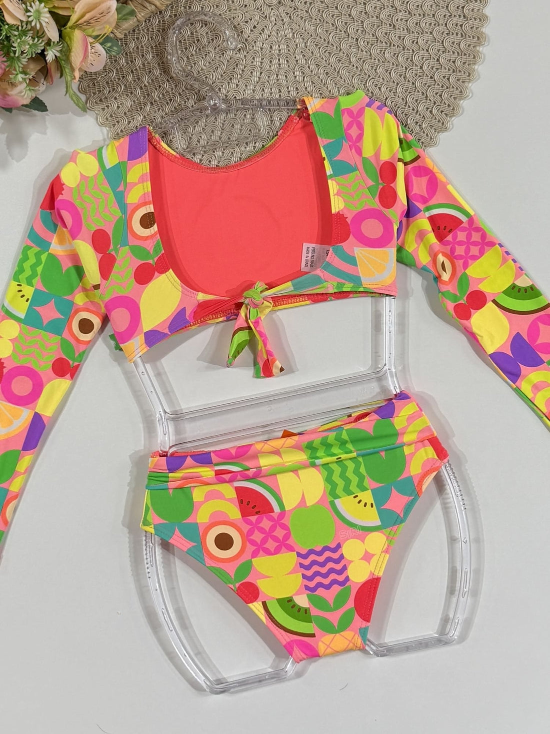 Biquíni Infantil Siri Kids Cropped Manga Longa Thais Frutale 40106