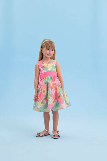 Vestido de Festa Infantil Petit Cherie Verão Coqueirinhos