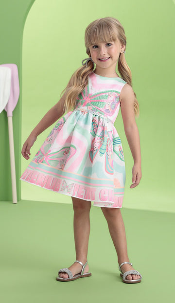 Vestido de Festa Infantil Petit Cherie Verão Borboletas