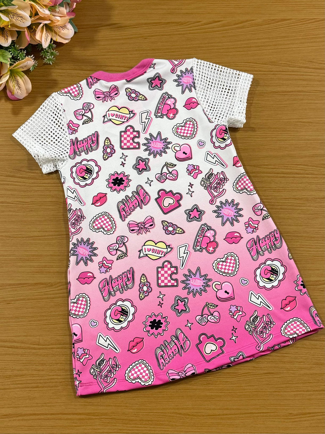 Vestido Infantil Cinti Verão Rosa Pochete