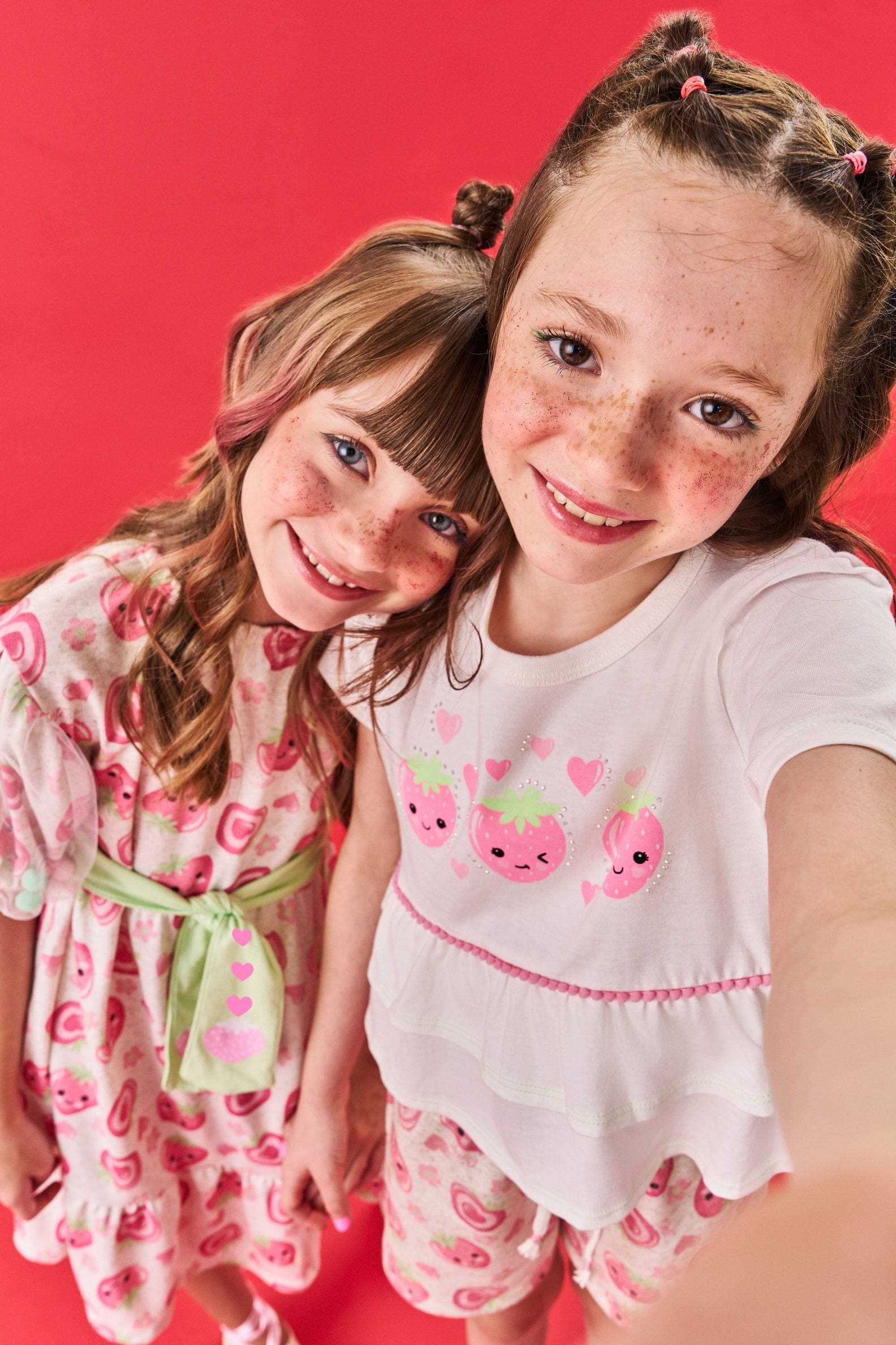 Vestido Infantil Cinti Verão Rosa Moranguinho