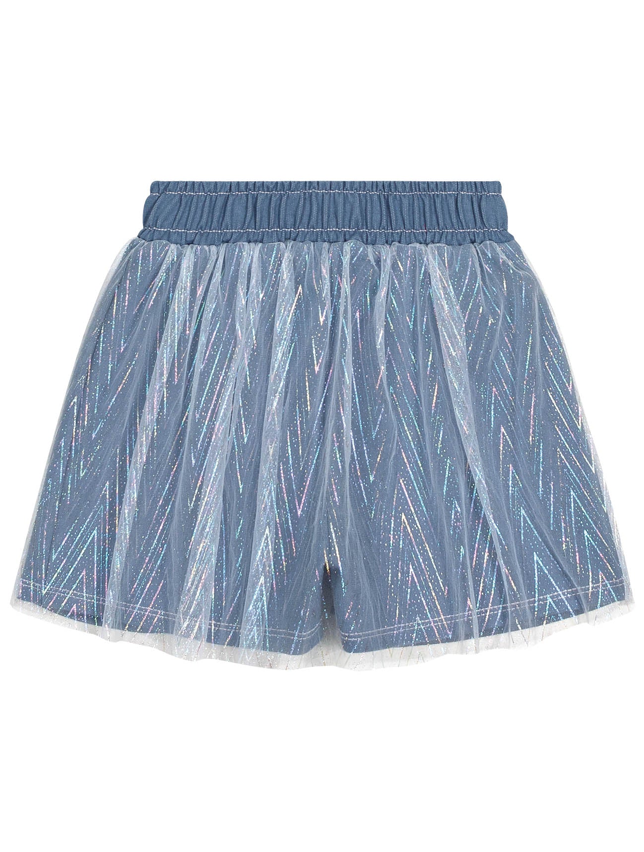 Conjunto Infantil Cinti Verão Saia Tule e Blusa Arco Íris
