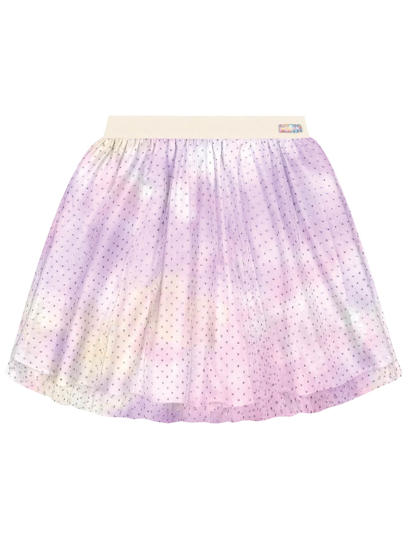 Conjunto Infantil Cinti Verão Saia Tule e Blusa Lilás com Bolsinha