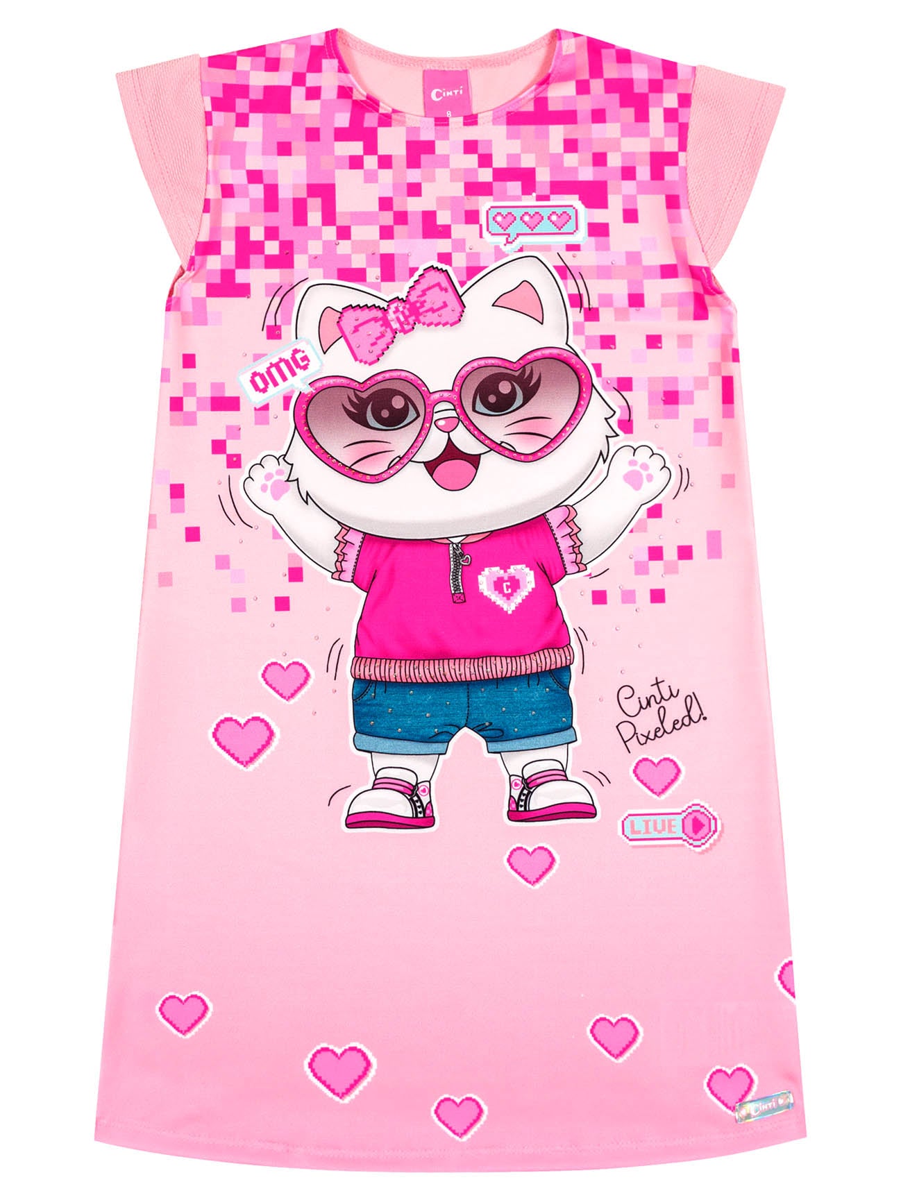 Vestido Infantil Cinti Verão Gatinha