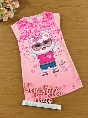 Vestido Infantil Cinti Verão Gatinha