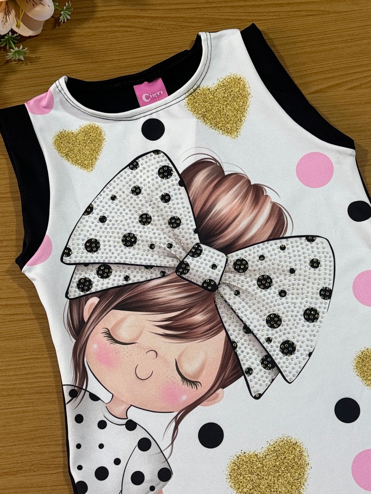 Vestido Infantil Cinti Verão Preto Menina Laço