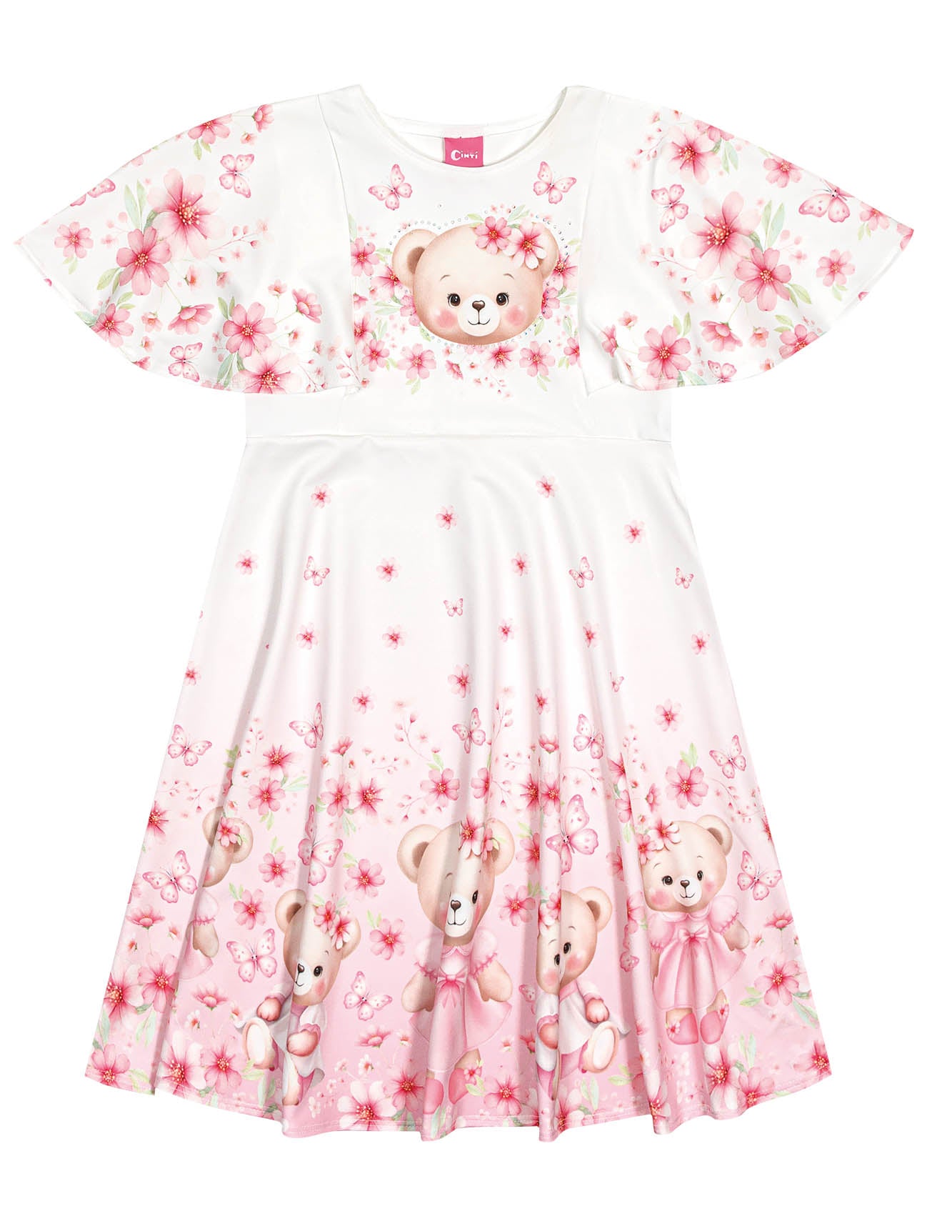 Vestido Infantil Cinti Verão Ursinhas