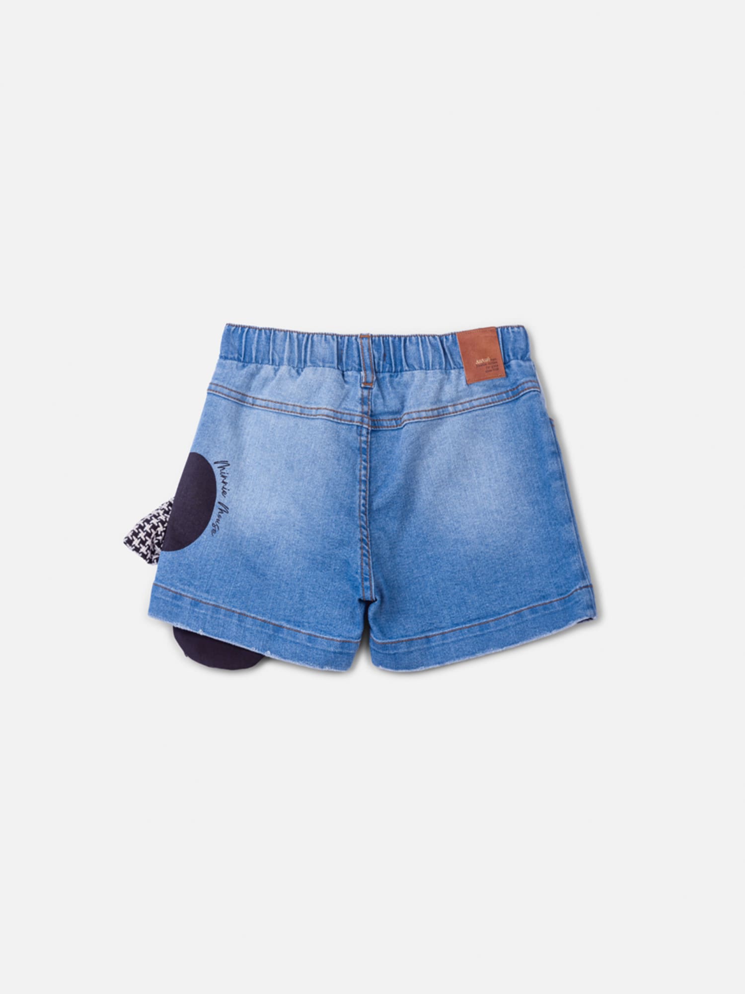 Shorts infantil Animê Jeans Minnie com Laço Disney