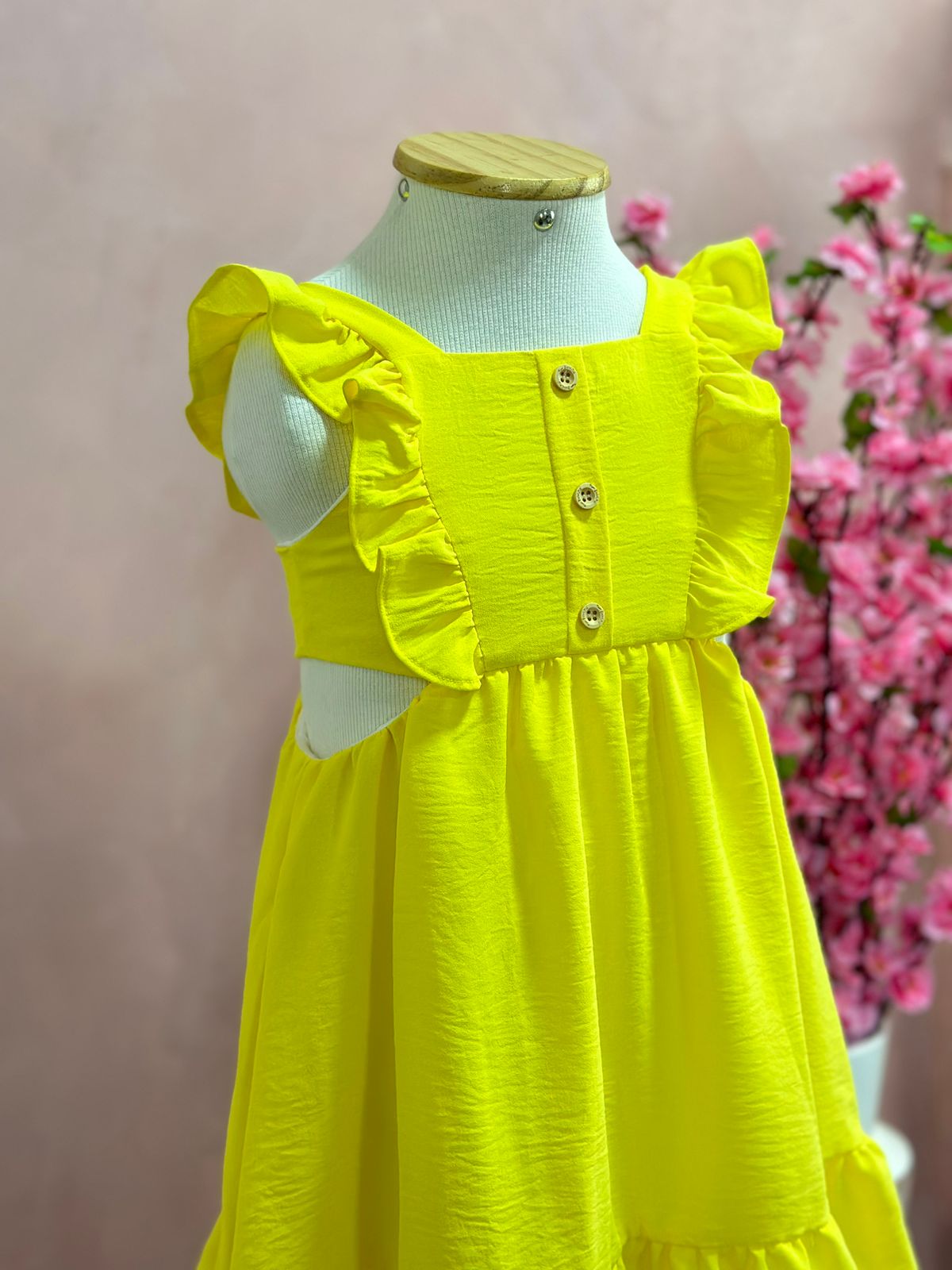 Vestido Infantil Mon Sucre Verão Amarelo