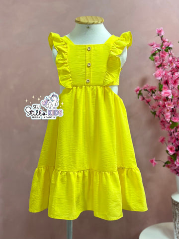 Vestido Infantil Mon Sucre Verão Amarelo