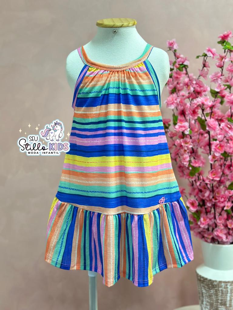Vestido Infantil Mon Sucre Verão Colorido