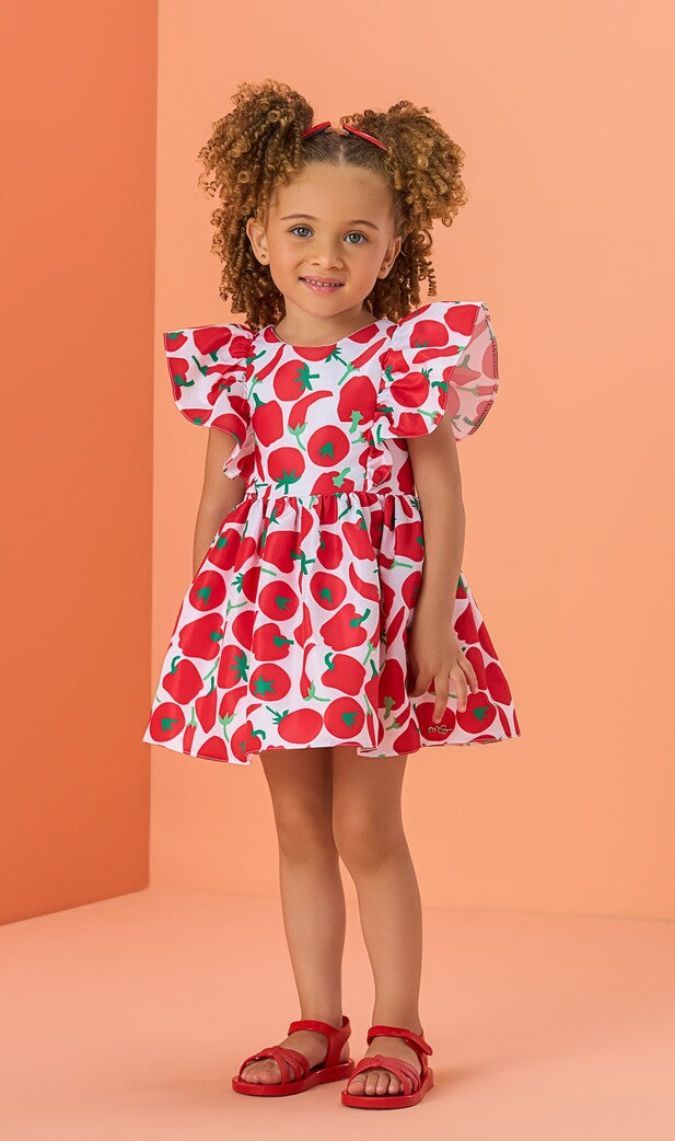 Vestido Infantil Mon Sucre Verão Legumes