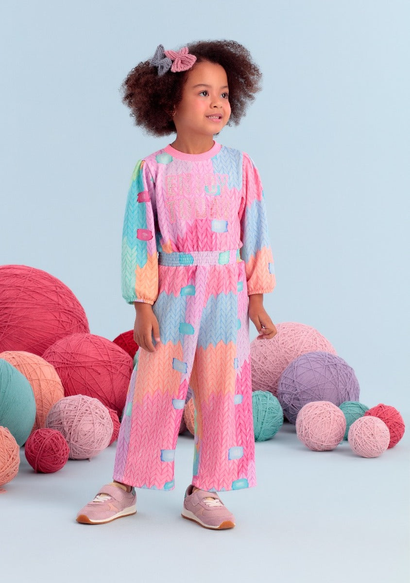 Macacão Infantil Mon Sucré Pantalona Colorido