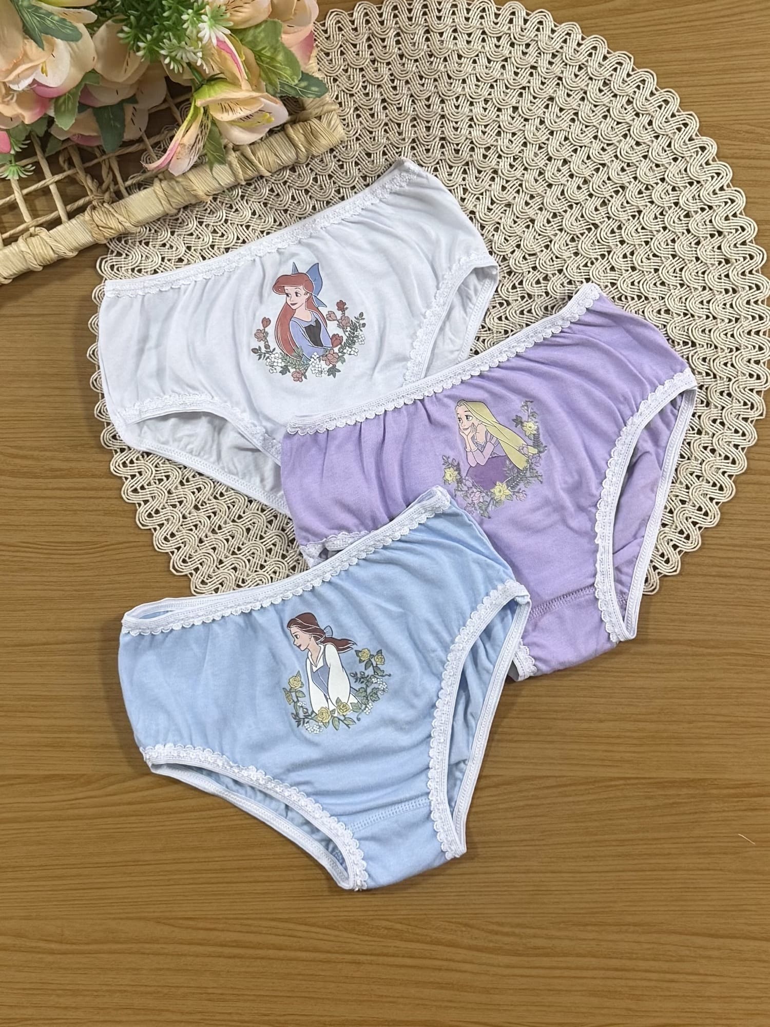 Kit Calcinha Infantil Lupo Princesas Disney