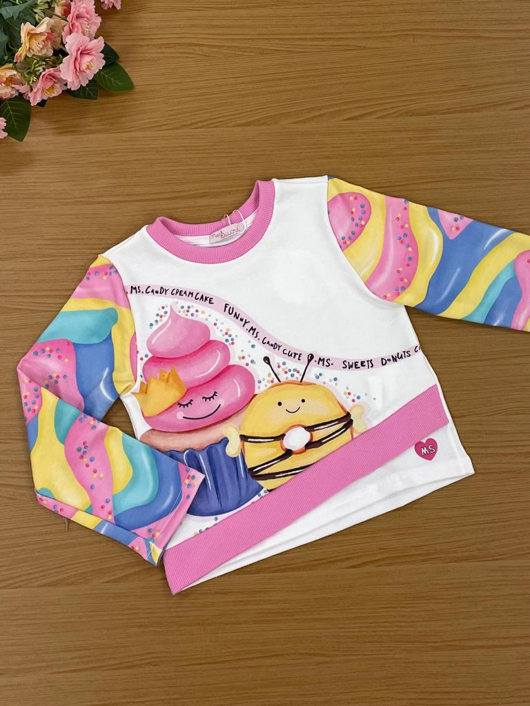 Conjunto Infantil Mon Sucré Inverno com Shorts Funny
