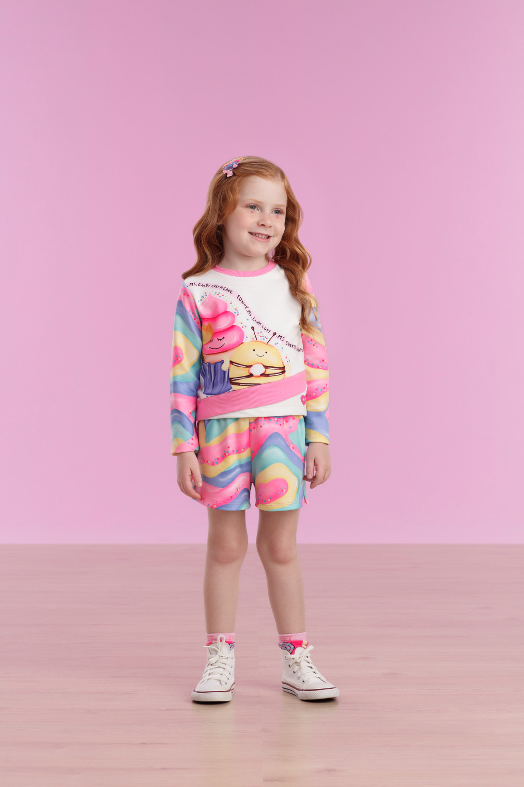 Conjunto Infantil Mon Sucré Inverno com Shorts Funny