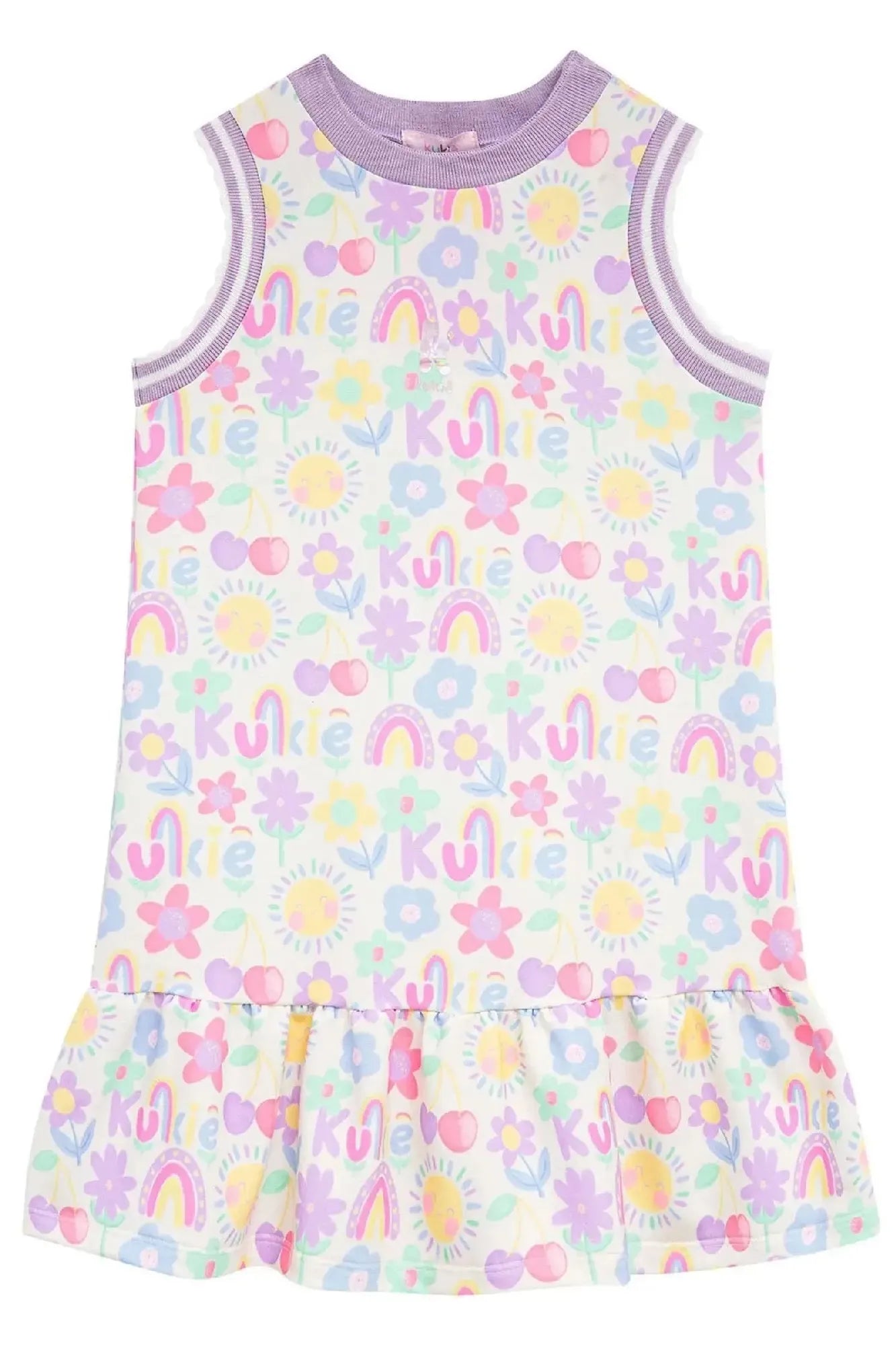 Vestido Infantil Kukiê Off White Verão Flores