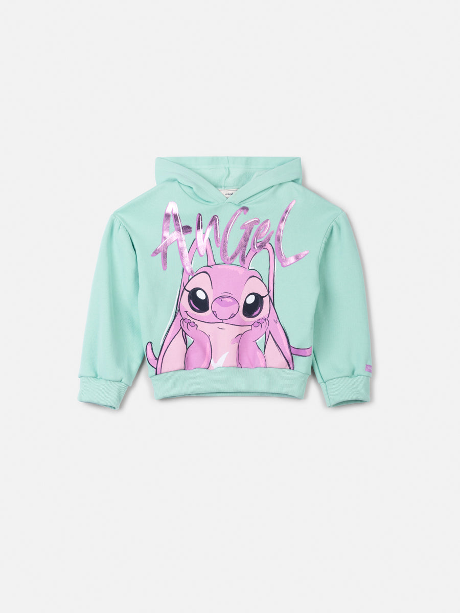 Moletom Infantil Animê Inverno Verde Flanelado Angel Disney