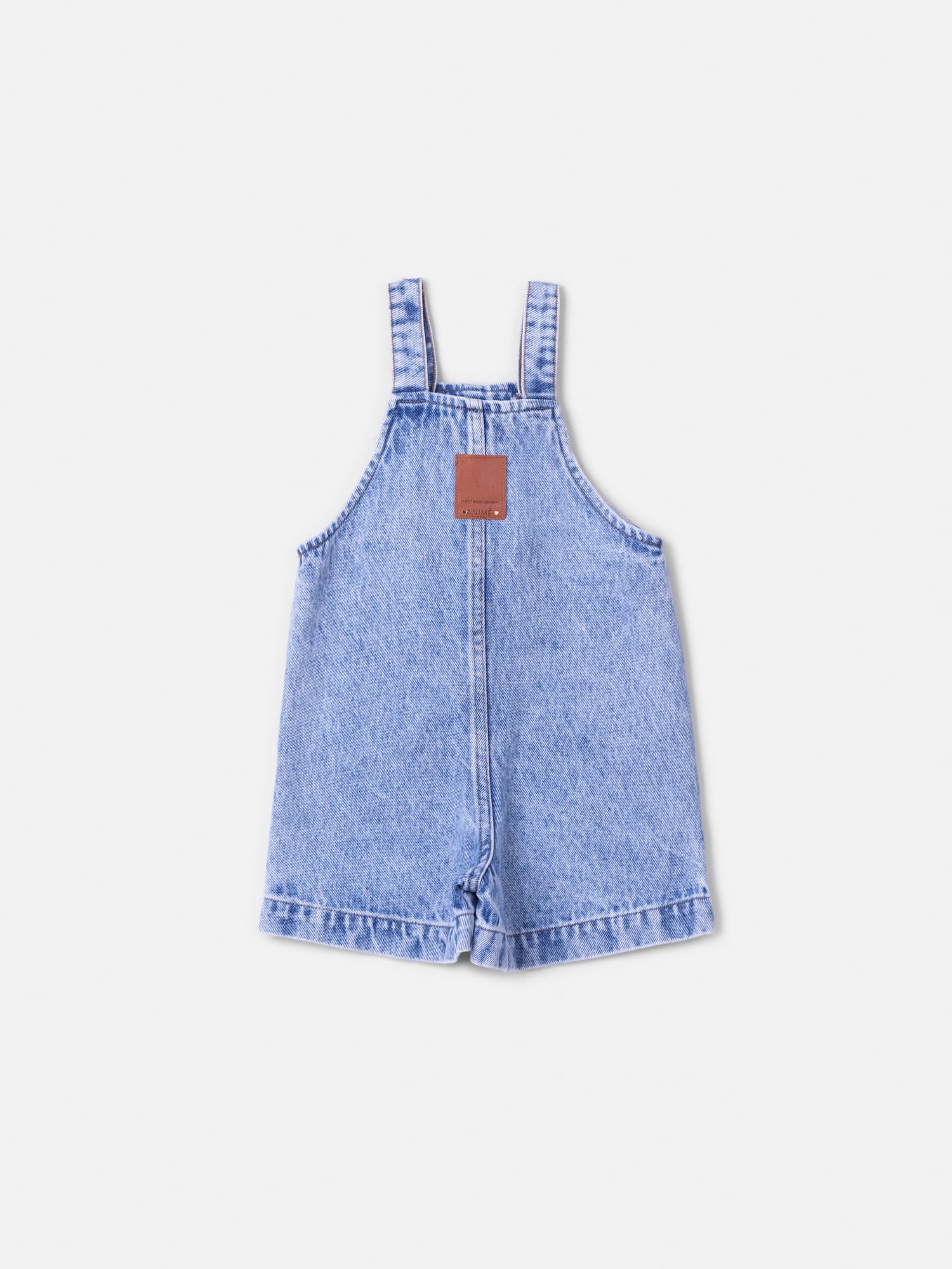Jardineira Infantil Animê Verão Jeans Minnie e Mickey Disney