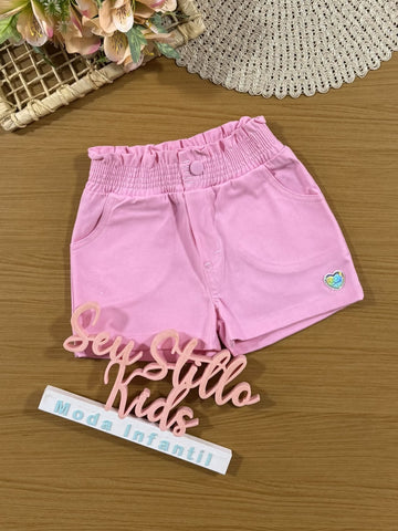 Shorts Infantil Cinti Verão Rosa