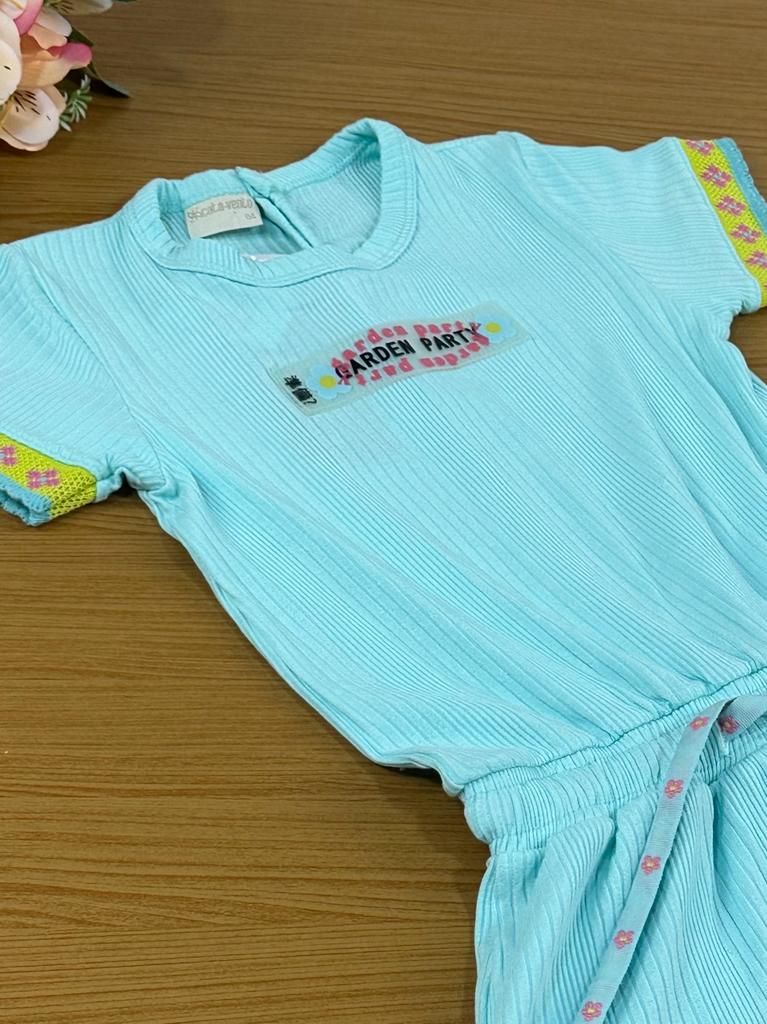 Macaquinho Infantil Catavento Verão Azul