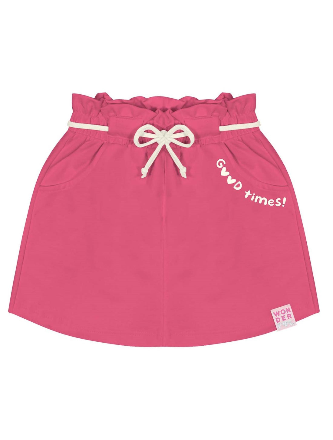 Shorts Saia Infantil Catavento Verão Rosa